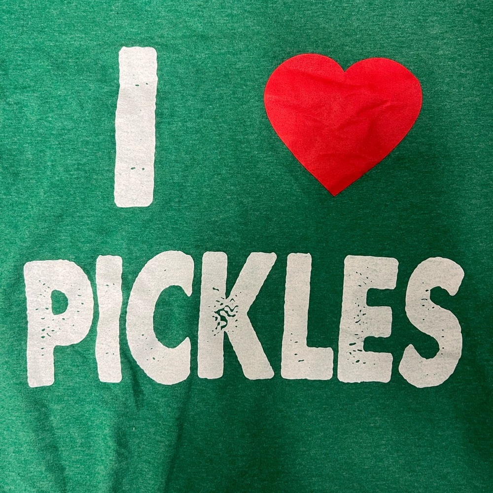 Kids Green 'I Heart Pickles' T-Shirt